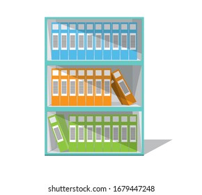 Cabinas de documentos completas dispuestas en varios niveles