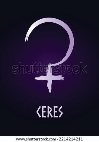 Full editable astrology symbol of Ceres.