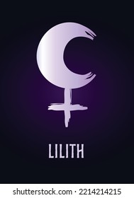 Símbolo de astrología comestible de Lilith.