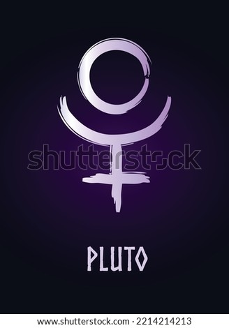 Full editable astrology symbol of Pluto.