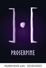 Full editable astrology symbol of Proserpine.