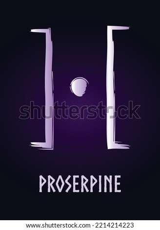 Full editable astrology symbol of Proserpine.