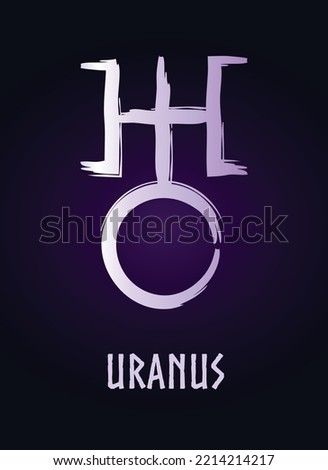 Full editable astrology symbol of Uranus.