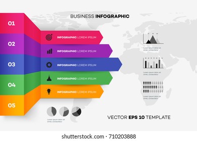 Full Editable Business Infographic. Vector Template And Mockup For Your Business Brochure Or Presentation Design.