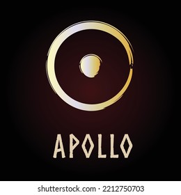 Full editable symbol of greek god called Apollo.