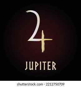 Full editable symbol of greek god called Jupiter.