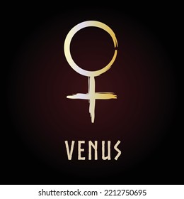 Full editable symbol of greek goddess called Venus.