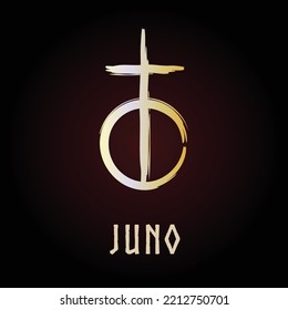 Full editable symbol of greek goddess called Juno.