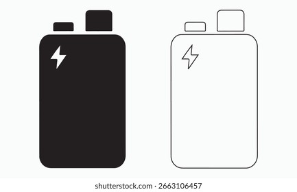Iconos de batería llenos y vacíos, contrastando blanco y negro.
