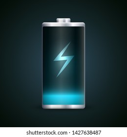 Full energy battery charge. Accumulator Load design