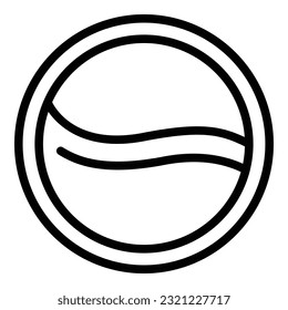 Full eye patch icon outline vector. Face mask. Cream skin