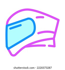 full face helmet motorcycle color icon vector. full face helmet motorcycle sign. isolated symbol illustration