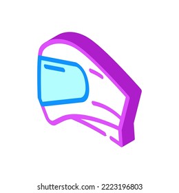 full face helmet motorcycle isometric icon vector. full face helmet motorcycle sign. isolated symbol illustration