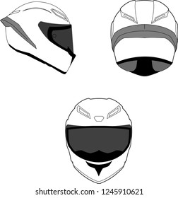 full face helmet vector