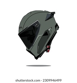 full face helmet, vector logo icon