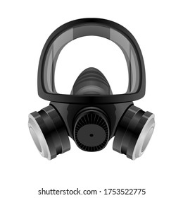 Full Face Industrial Grade Respiratory Protective Mask - Icon as EPS 10 File
