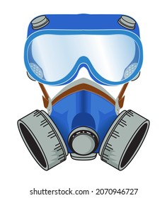 Full face mask, vector illustration