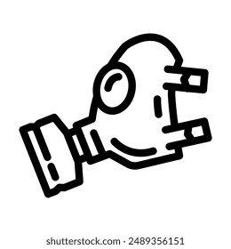 full face respirator ppe protective equipment line icon vector. full face respirator ppe protective equipment sign. isolated contour symbol black illustration