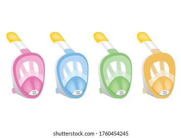 Full Face Snorkel Mask vector