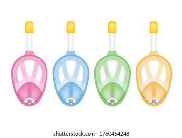 Full Face Snorkel Mask vector