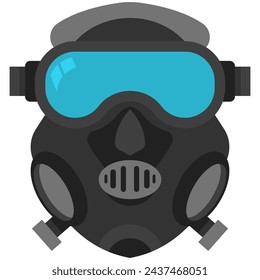 Vollgesicht Schnorchel Maske Vektor Cartoon Illustration isoliert auf einem weißen Hintergrund.