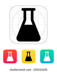 Full flask icon on white background.. Vector illustration.