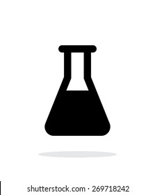 Full flask simple icon on white background. Vector illustration.