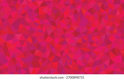 A full frame abstract background composed of many small pink and magenta geometric triangles. Scalable vect...