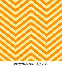 Full Frame Abstract Background in Square Image Format - Geometric Background Comprised of V Shape Chevron Arrows in Shades of Yellow and Orange