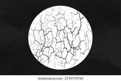 Primer plano de marco completo de fondo de tela de lunares blanco y negro.