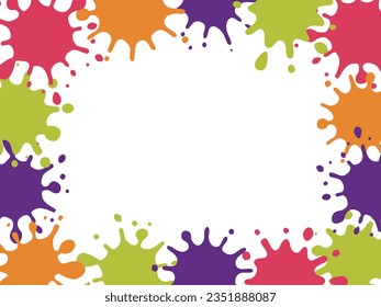 Full Frame of Colorful Ink in Vector