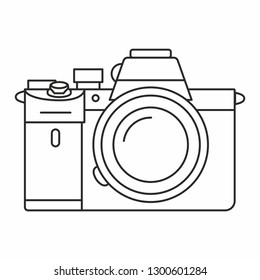 Full frame mirrorless camera icon outlines