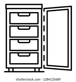 Full freezer icon. Outline full freezer vector icon for web design isolated on white background