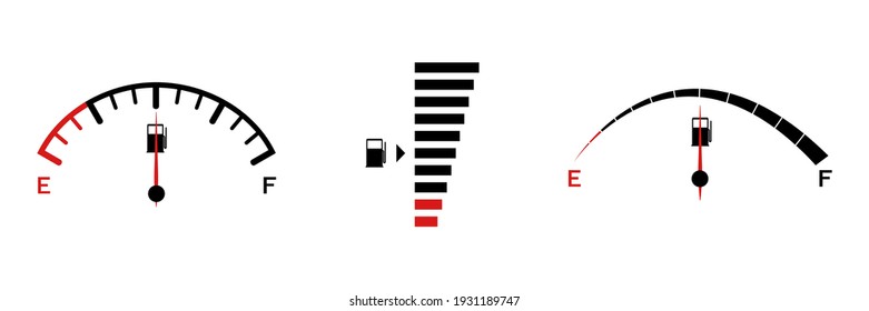 full fuel gauge icon on white background.10eps