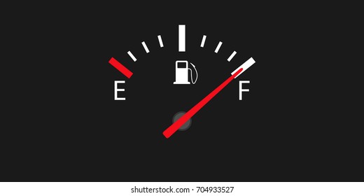 full fuel gauge icon. Vector illustration