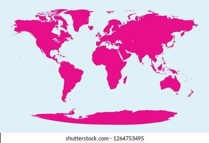 full global world earth map graphic isolated vector art icon symbol