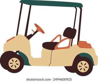 Ilustración completa del conjunto de la actividad del deporte del golf
