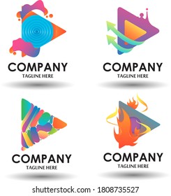 full gradient logo with color like colorful liquid