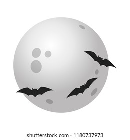 Full halloween moon icon. Isometric of full halloween moon vector icon for web design isolated on white background