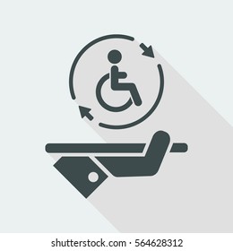 Full handicap services - Vector web icon