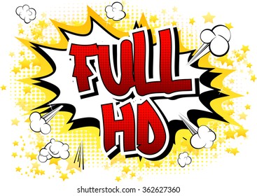 Full HD - Comic book style word.