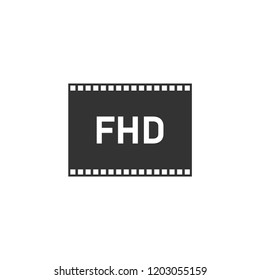 Full hd. Icon Flat