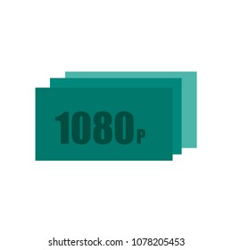 full hd icon. high quality filled full hd icon on white background. from cinema collection flat trendy vector full hd symbol. use for web and mobile