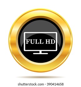 Full HD icon. Internet button on white background. EPS10 vector.
