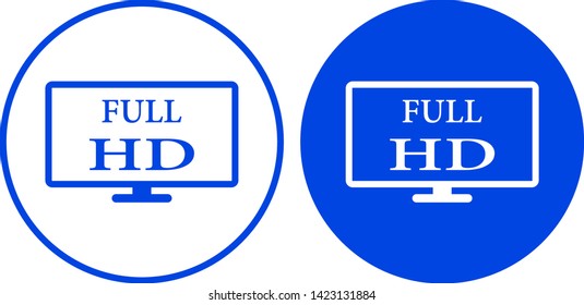 Full HD icon. Vector illustration
