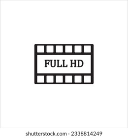 full hd icon vector illustration symbol