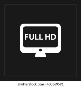 full hd icon. full hd vector illustration