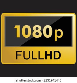 Full HD, sticker y vector de etiquetas