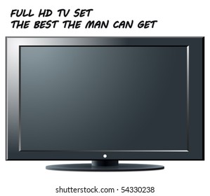 Full HD TV set - an illustration for your design project.