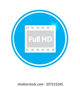 Full HD video icon, vector illustration
